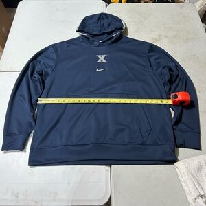NWOT Nike Navy Xavier Basketball Spotlight Performance Pullover Hoodie Size XL